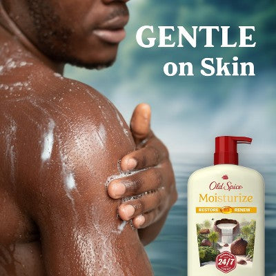 Old Spice Men's Body Wash Moisturize with Shea Butter 30 fl oz - Imperfect Container
