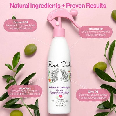 Rizos Curls Refresh & Detangle Spray 10 fl oz - New