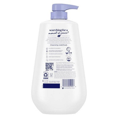Dove Beauty Anti-Stress Body Wash Pump Blue Chamomile; Oat Milk 24hr Lotion-Soft Skin 30.6 fl oz - Imperfect Container