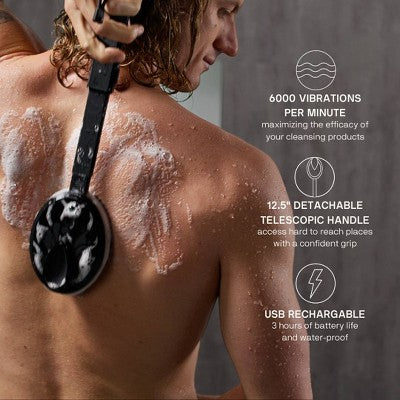 Black Wolf Sonic Scrubber Powered Body and Face Brush - Imperfect Box