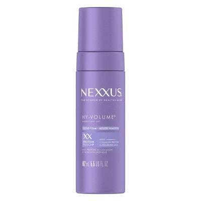 Nexxus Hy-Volume Leave-In Cloud Foam Hair Mousse with Collagen Protein & Hyaluronic Acid 5.5 fl oz - New