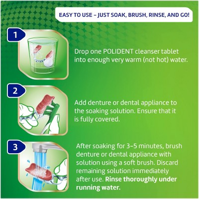 Polident Overnight Cleanser 90ct - Imperfect Box