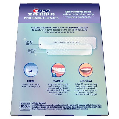 Crest 3D Whitestrips Professional White Teeth Whitening Kit 20 Treatments - Missing Box