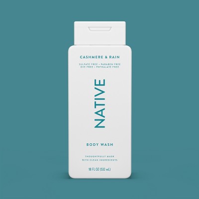 Native Body Wash for Women & Men Cashmere & Rain Sulfate Free 18 fl oz - New