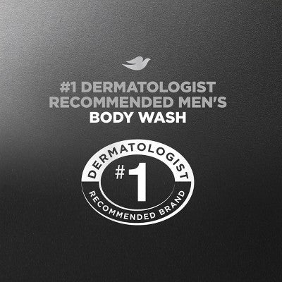 Dove Men+Care Charcoal + Clay Purifying Body; Face Wash Pump Sulfate Free 30 fl oz - New