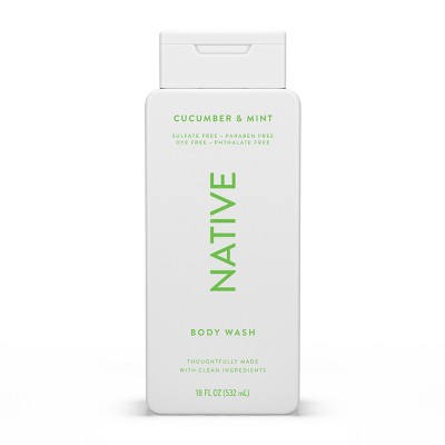 Native Body Wash for Women & Men Cucumber & Mint Sulfate Free 8 fl oz - New