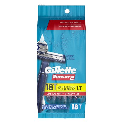 Gillette Sensor2 Base Fixed Head Men&#39;s Disposable Razors 18ct - Imperfect Box