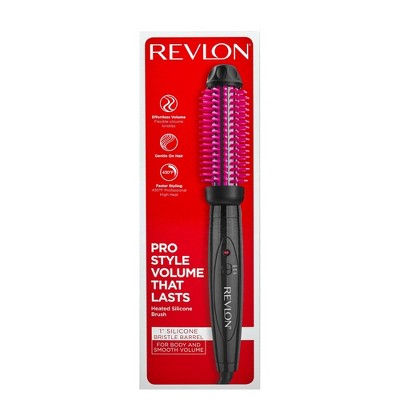Revlon Pro Collection Heated Silicone Bristle Curl Brush Black 1" - Imperfect Box