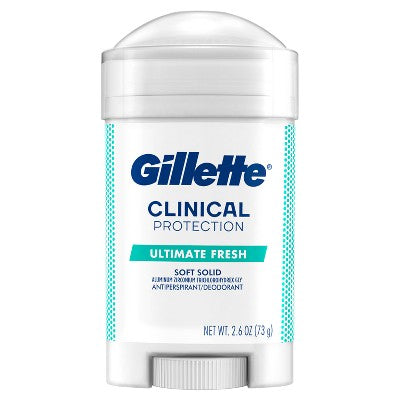 Gillette Clinical Soft Invisible Solid Ultimate Fresh Antiperspirant & Deodorant 2.6oz - New