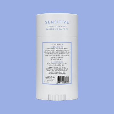 Native Sensitive Solid Deodorant for Women & Men Cotton & Lily Aluminum & Baking Soda Free 2.65oz - New
