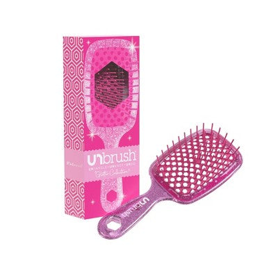UNbrush Detangler Hair Brush Glitter Rose Quartz - Imperfect Box