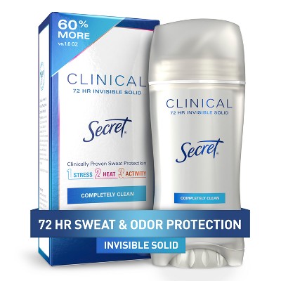 Secret Clinical Strength Completely Clean Invisible Solid Antiperspirant &Deodorant for Women 2.6oz  - Imperfect Box