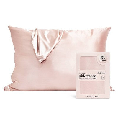 Kitsch Satin Pillowcase Pink - Imperfect Box