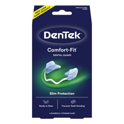 DenTek Comfort-Fit Dental Guard for Nighttime Teeth Grinding 2ct with Storage Case - Imperfect Box