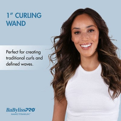 BaBylissPRO Nano Titanium Curling Wand Blue  - Imperfect Box