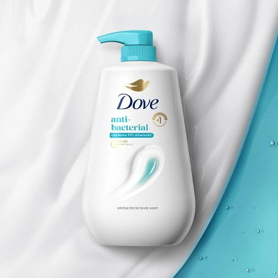 Dove Beauty Antibacterial Body Wash Pump 24hr Lotion Soft Skin 30.6 fl oz - New