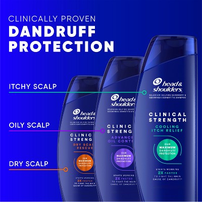 Head & Shoulders Clinical Strength Anti-Dandruff Citrus Shampoo for Advanced Oil Control 13.5 fl oz - Imperfect Container