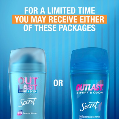 Secret Outlast Clear Gel Antiperspirant & Deodorant for Women Completely Clean 2.6oz/2pk - New