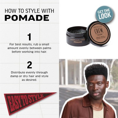 American Crew Men's Medium Hold and High Shine Hair Pomade Gel 3oz - New