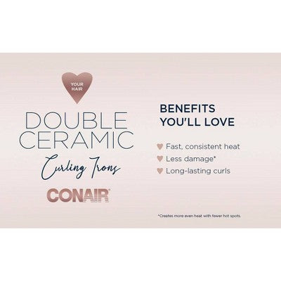 Conair Double Ceramic Curling Iron - 3/4" - Imperfect Box