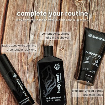 Black Wolf Sonic Scrubber Powered Body and Face Brush - Imperfect Box