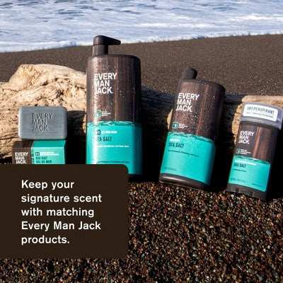 Every Man Jack Sea Salt Citrus Men's 3 in 1 All Over Wash 28.8 fl oz - Imperfect Container