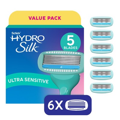 Schick Hydro Silk Sensitive Women Razor Blade Refills 6 ct - Imperfect Box