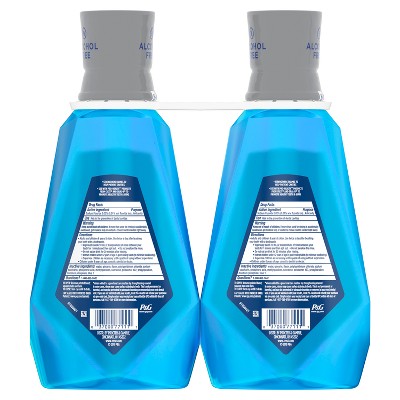 Crest Pro-Health Advanced Multi-Protection Alcohol Free Mouth Wash - Fresh Mint  1L/2pk - New