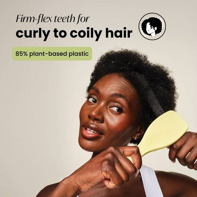 Tangle Teezer Plant Brush Naturally Curly Detangling Hair Brush Pastel Lemon - Imperfect Box