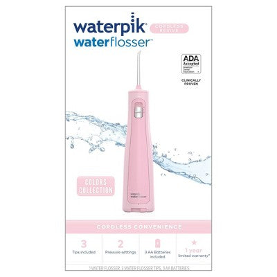 Waterpik Cordless Revive Portable Battery Operated Water Flosser WF-03W034 Blush Pink - Imperfect Box