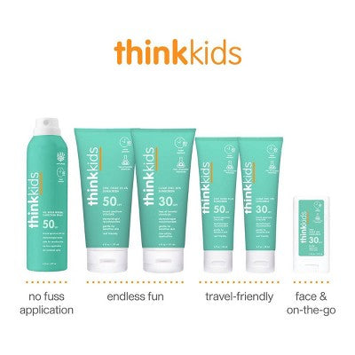 thinksport Kids Mineral Sunscreen Lotion SPF 50 3 fl oz - Imperfect Container