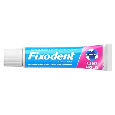 Fixodent Original Complete Denture Adhesive Cream 2.4oz/3pk - Imperfect Box