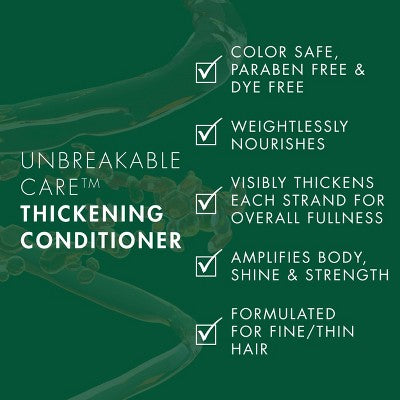 Nexxus Unbreakable Care Sulfate & Silicone Free Biotin Conditioner For Fine & Thin Hair with Keratin 13.5 fl oz - Imperfect Container