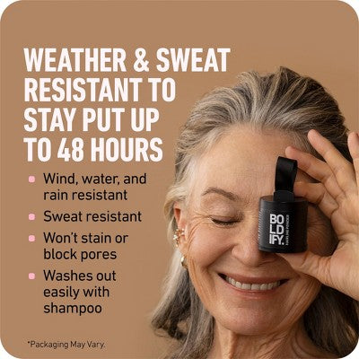 BOLDIFY Root Touch Up Powder with Brush, Covers Thinning Hair & Grays, Water-Resistant Light Blonde - Imperfect Container