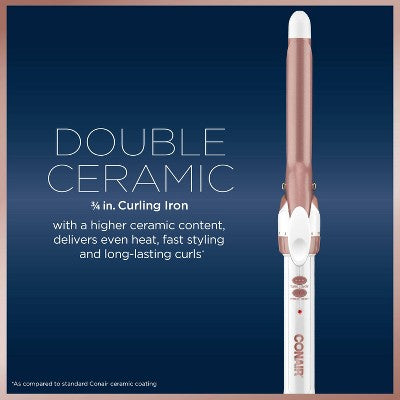 Conair Double Ceramic Curling Iron - 3/4" - Imperfect Box