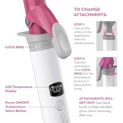 Conair Style Chemistry Triple Barrel Hair Waver Attachment For Use With Style Chemistry Starter Kit Power Handle - Imperfect Box