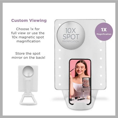 Conair LED Hollywood Lighted Social Media Makeup Mirror White - Imperfect Box