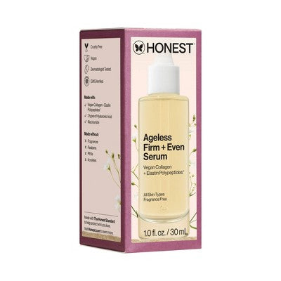 Honest Beauty Ageless Firm and Even Serum with Vegan Collagen and Niacinamide 1.0 fl oz - Imperfect Box