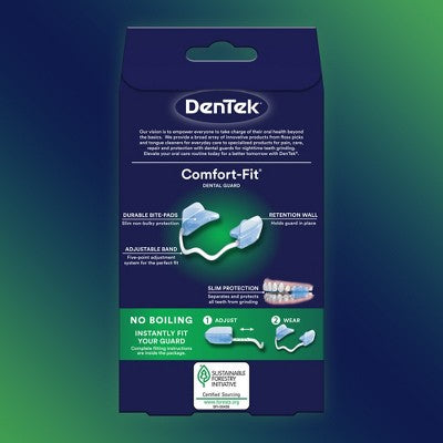 DenTek Comfort-Fit Dental Guard for Nighttime Teeth Grinding 2ct with Storage Case - Imperfect Box