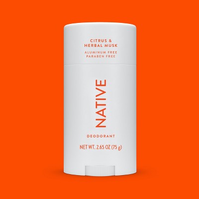 Native Solid Deodorant for Men & Women Citrus & Herbal Musk - Aluminum-Free 2.65oz - New