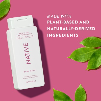 Native Body Wash Vanilla & Cactus Flower Sulfate Free 18 fl oz - Imperfect Container