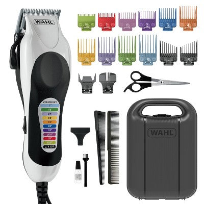 Wahl Color Pro Plus Corded Electric Hair Clipper Set with Color Coded Attachment Guards - Missing Box