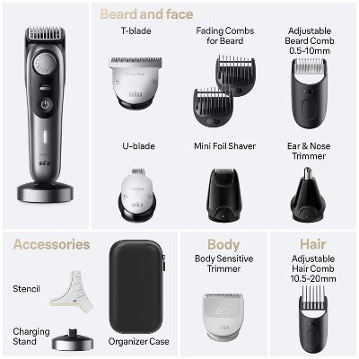 Braun Series 7 AiO7440 Rechargeable 12-in-1 Body, Beard & Hair Trimmer - Imperfect Box