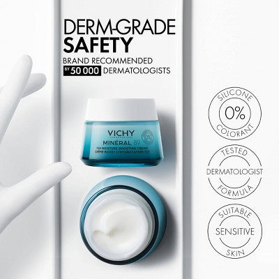 Vichy Mineral 89 Fragrance Free Face Cream 1.69oz - New