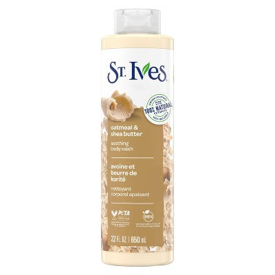 St. Ives Oatmeal & Shea Butter Plant Based Natural Body Wash Soap 22 fl oz - Imperfect Container