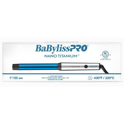 BaBylissPRO Nano Titanium Curling Wand Blue  - Imperfect Box