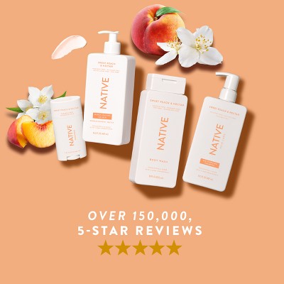 Native Body Wash for Women & Men Sweet Peach & Nectar Sulfate Free 18 fl oz - Imperfect Container