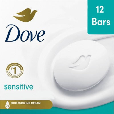 Dove Beauty Sensitive Skin Moisturizing Fragrance-Free Beauty Bar Soap 12pk/3.75oz each - Imperfect Box