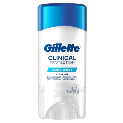 Gillette 72 Hours Sweat Protection Clear Gel Antiperspirant & Deodorant for Men Cool Wave 2.6oz - New