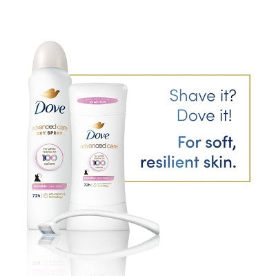 Dove Beauty Advanced Care Clear Finish 72-Hour Women's Antiperspirant & Deodorant Stick 2.6oz - Imperfect Container